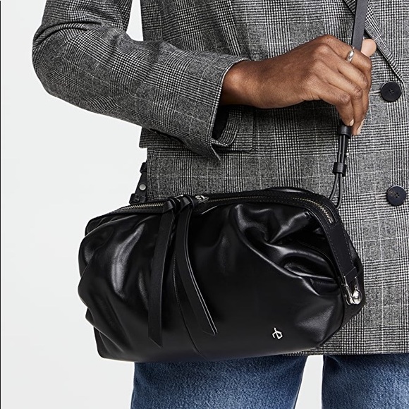 Rag & Bone Black Leather Top Handle Convertible Crossbody Bag NWT - Picture 6 of 10